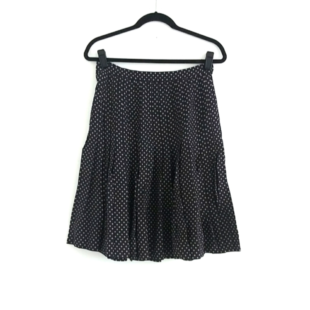Valentino Polka Dot Pleated High Waist Skirt